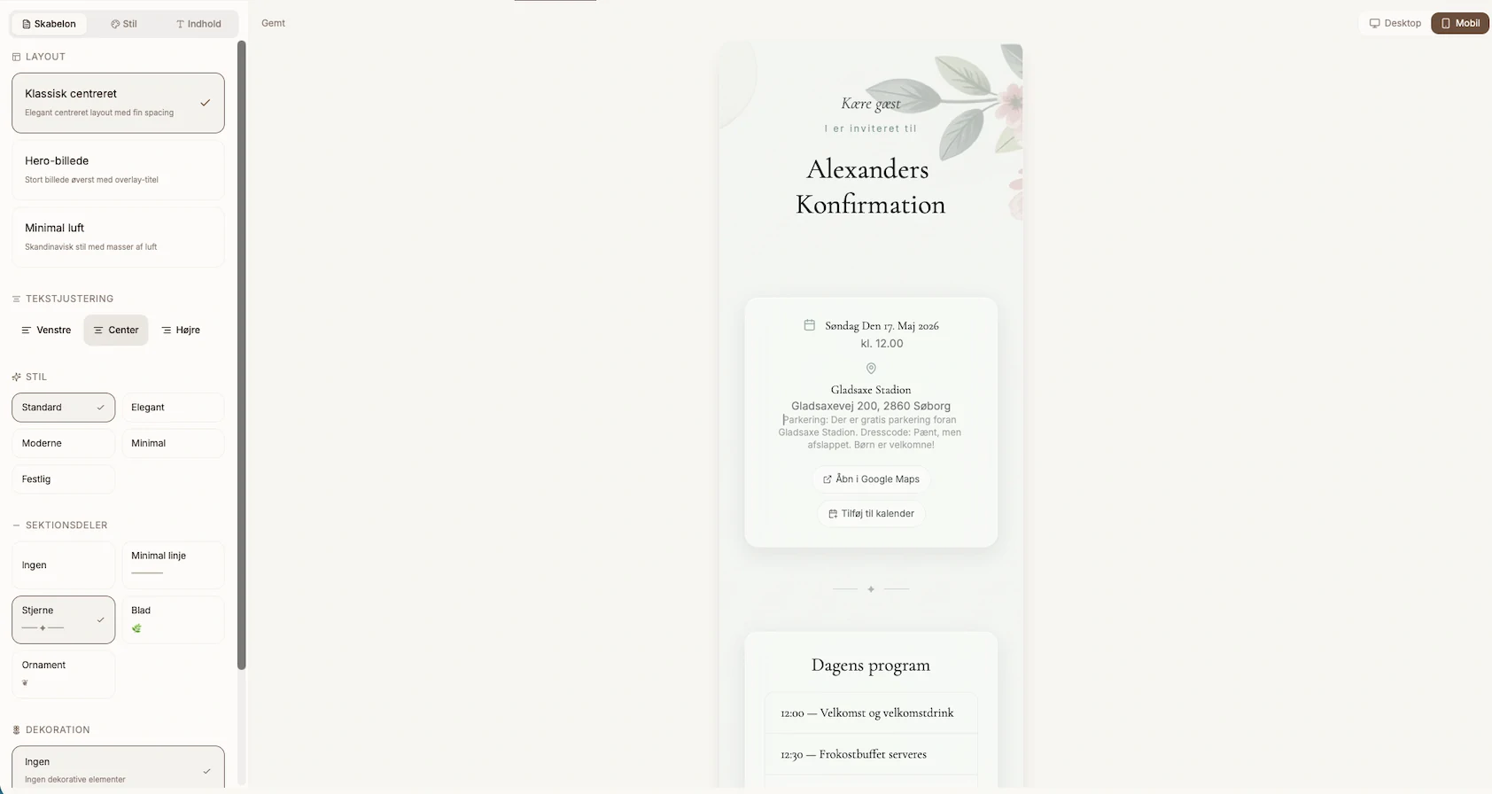 En smuk invitationsoplevelse for dine gæster