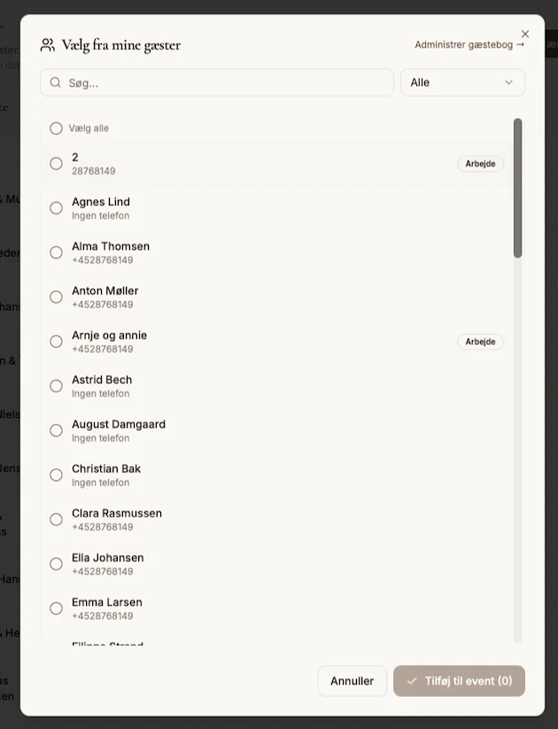 Genbrug dine gæster